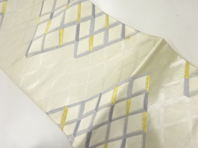 アンティーク　襷模様織出し袋帯（材料）